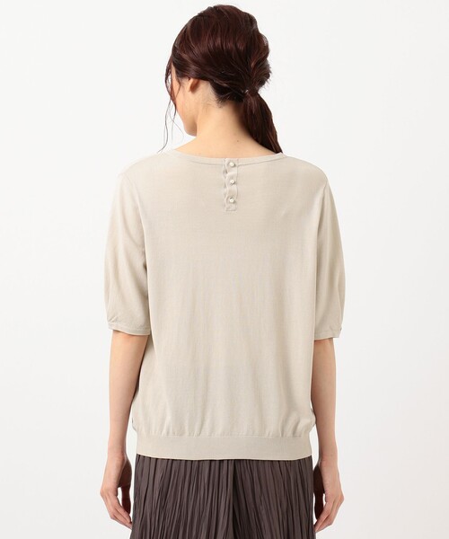 J.PRESS Ladies(J.プレス レディス)の「【UVカット・洗える】Functional Cotton Blend プリーツ ニット(ニット/セーター・レディース・ピンク系/ダークブラウン系/ベージュ系/スモーキーグリーン系・SMALL)」の16枚目の写真