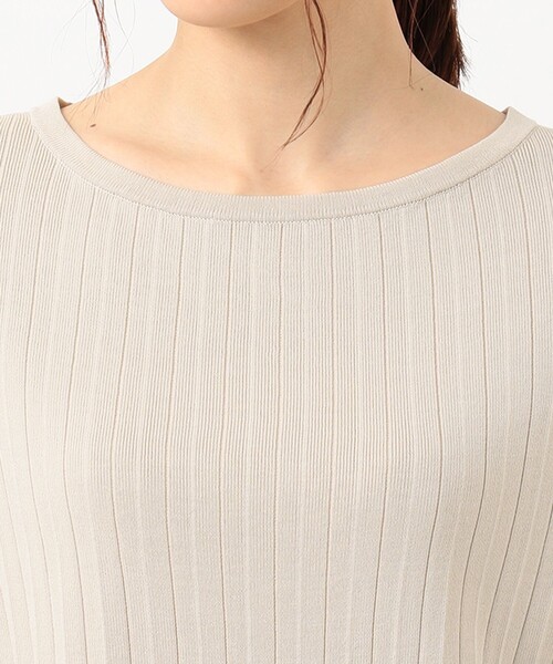 J.PRESS Ladies(J.プレス レディス)の「【UVカット・洗える】Functional Cotton Blend プリーツ ニット(ニット/セーター・レディース・ピンク系/ダークブラウン系/ベージュ系/スモーキーグリーン系・SMALL)」の6枚目の写真
