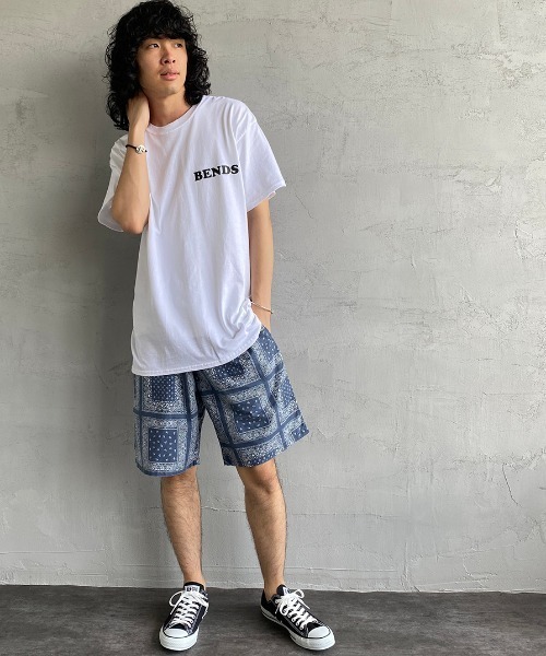 bend(s)（ベンズ）の「[BENDS×JEANS FACTORY/ベンズ×ジーンズファクトリー] 別注 グラフィックバックプリントTシャツ KC（Tシャツ/カットソー・レディース・ホワイト/オリーブ・M/L）」の8枚目の写真