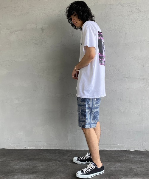 bend(s)（ベンズ）の「[BENDS×JEANS FACTORY/ベンズ×ジーンズファクトリー] 別注 グラフィックバックプリントTシャツ KC（Tシャツ/カットソー・レディース・ホワイト/オリーブ・M/L）」の9枚目の写真