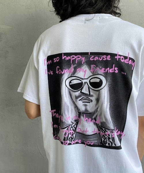 bend(s)（ベンズ）の「[BENDS×JEANS FACTORY/ベンズ×ジーンズファクトリー] 別注 グラフィックバックプリントTシャツ KC（Tシャツ/カットソー・レディース・ホワイト/オリーブ・M/L）」の18枚目の写真