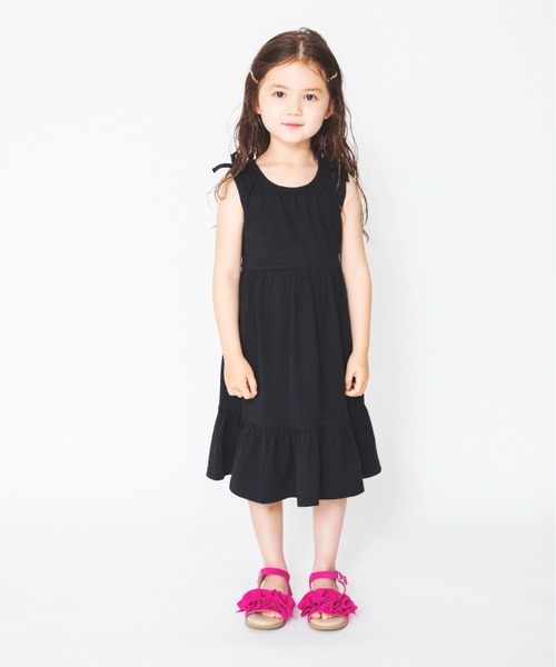 セール 接触冷感 肩リボンノースリーブワンピース ワンピース Branshes ブランシェス のファッション通販 Zozotown