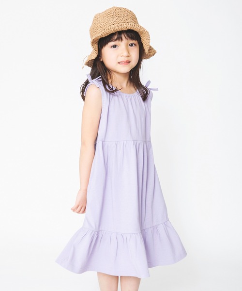 BRANSHES(ブランシェス)の「【接触冷感】肩リボンノースリーブワンピース(ワンピース・キッズ・ブラック/パープル・80cm/90cm/110cm/100cm/120cm/130cm/140cm/150cm)」の11枚目の写真