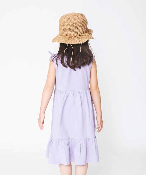 BRANSHES(ブランシェス)の「【接触冷感】肩リボンノースリーブワンピース(ワンピース・キッズ・ブラック/パープル・80cm/90cm/110cm/100cm/120cm/130cm/140cm/150cm)」の13枚目の写真