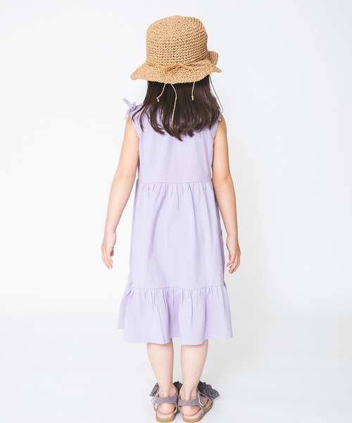 BRANSHES(ブランシェス)の「【接触冷感】肩リボンノースリーブワンピース(ワンピース・キッズ・ブラック/パープル・80cm/90cm/110cm/100cm/120cm/130cm/140cm/150cm)」の17枚目の写真