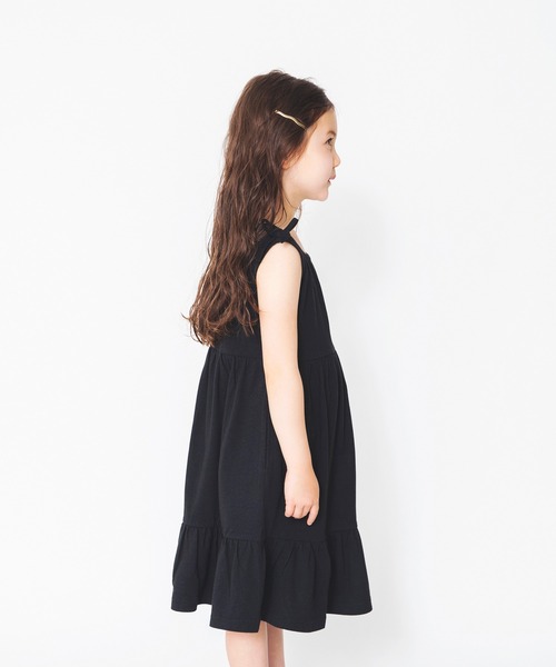 BRANSHES(ブランシェス)の「【接触冷感】肩リボンノースリーブワンピース(ワンピース・キッズ・ブラック/パープル・80cm/90cm/110cm/100cm/120cm/130cm/140cm/150cm)」の5枚目の写真