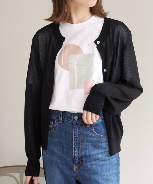HER CLOSET(ハークローゼット)の「【HERCLOSET】ニュアンスプリントTシャツ(Tシャツ/カットソー・レディース・ホワイト系その他3/ホワイト/ホワイト系その他/ホワイト系その他2・S/M)」の16枚目の写真
