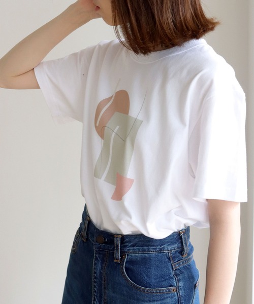 HER CLOSET(ハークローゼット)の「【HERCLOSET】ニュアンスプリントTシャツ(Tシャツ/カットソー・レディース・ホワイト系その他3/ホワイト/ホワイト系その他/ホワイト系その他2・S/M)」の7枚目の写真