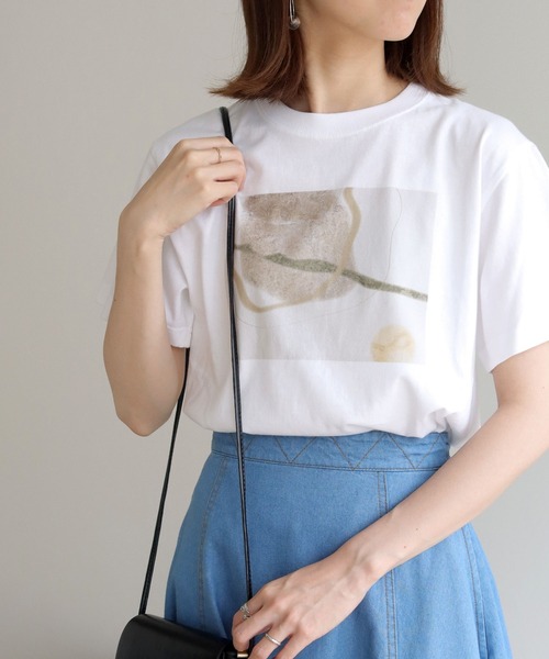 HER CLOSET(ハークローゼット)の「【HERCLOSET】ニュアンスプリントTシャツ(Tシャツ/カットソー・レディース・ホワイト系その他3/ホワイト/ホワイト系その他/ホワイト系その他2・S/M)」の18枚目の写真
