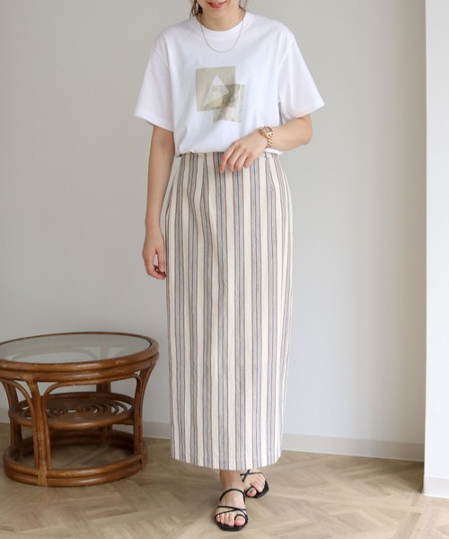 HER CLOSET(ハークローゼット)の「【HERCLOSET】ニュアンスプリントTシャツ(Tシャツ/カットソー・レディース・ホワイト系その他3/ホワイト/ホワイト系その他/ホワイト系その他2・S/M)」の9枚目の写真