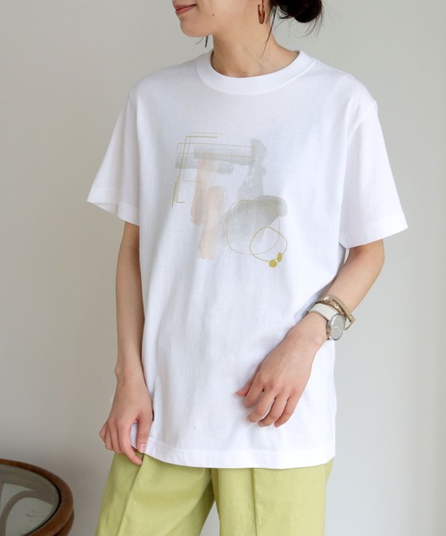 HER CLOSET(ハークローゼット)の「【HERCLOSET】ニュアンスプリントTシャツ(Tシャツ/カットソー・レディース・ホワイト系その他3/ホワイト/ホワイト系その他/ホワイト系その他2・S/M)」の12枚目の写真