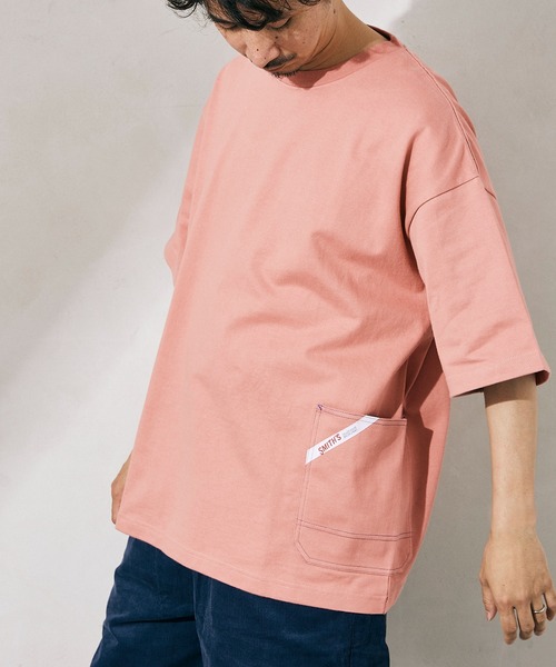 JOURNAL STANDARD relume(ジャーナルスタンダード レリューム)の「【SMITH`S × relume / スミス】STITCH サイドポケット Tシャツ(Tシャツ/カットソー・メンズ・ブルー/ベージュ/ホワイト/ブラウン・MEDIUM/LARGE)」の3枚目の写真