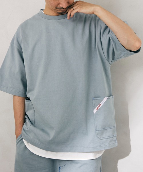 JOURNAL STANDARD relume(ジャーナルスタンダード レリューム)の「【SMITH`S × relume / スミス】STITCH サイドポケット Tシャツ(Tシャツ/カットソー・メンズ・ブルー/ベージュ/ホワイト/ブラウン・MEDIUM/LARGE)」の10枚目の写真