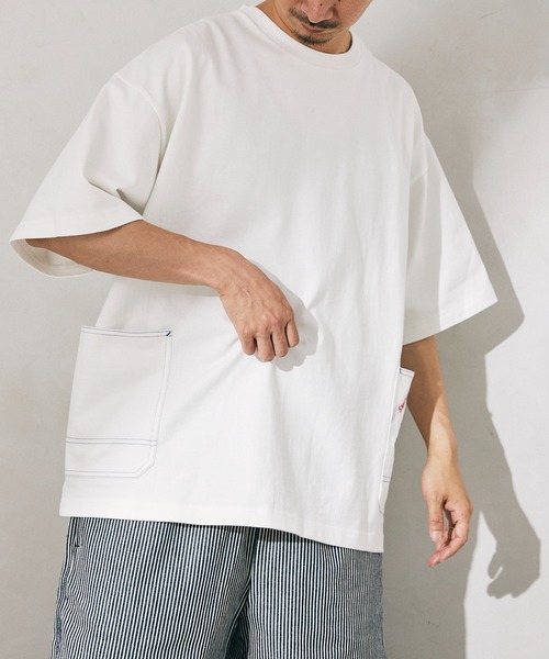 JOURNAL STANDARD relume(ジャーナルスタンダード レリューム)の「【SMITH`S × relume / スミス】STITCH サイドポケット Tシャツ(Tシャツ/カットソー・メンズ・ブルー/ベージュ/ホワイト/ブラウン・MEDIUM/LARGE)」の21枚目の写真