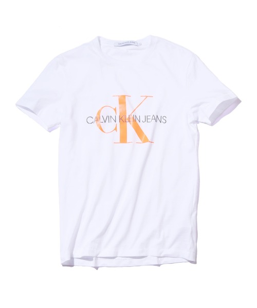 Calvin Klein Jeans(カルヴァンクラインジーンズ)の「Calvin Klein Jeans/カルバンクラインジーンズ ネオンカラービックロゴTシャツ(Tシャツ/カットソー・メンズ・ホワイト/ブラック・S/M/L)」の20枚目の写真