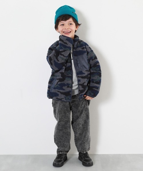 devirock（デビロック）の「洗える アウトドア ボアジャケット（ブルゾン・キッズ・オフホワイト/グレー系その他/ダークベージュ/チャコール/ブラック/ライトグレー/その他7/ネイビー系1/グレー系その他2・120cm/150cm/130cm/140cm/160cm/110cm/100cm）」の20枚目の写真