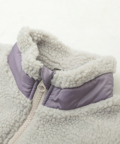 devirock（デビロック）の「洗える アウトドア ボアジャケット（ブルゾン・キッズ・オフホワイト/グレー系その他/ダークベージュ/チャコール/ブラック/ライトグレー/その他7/ネイビー系1/グレー系その他2・120cm/150cm/130cm/140cm/160cm/110cm/100cm）」の16枚目の写真