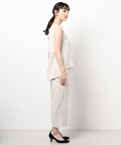 VENCEEXCHANGE（ヴァンスエクスチェンジ）の「レーヨン麻ノースリセットアップ（その他トップス・レディース・ダークグリーン/オフホワイト/ブルー・M）」の4枚目の写真