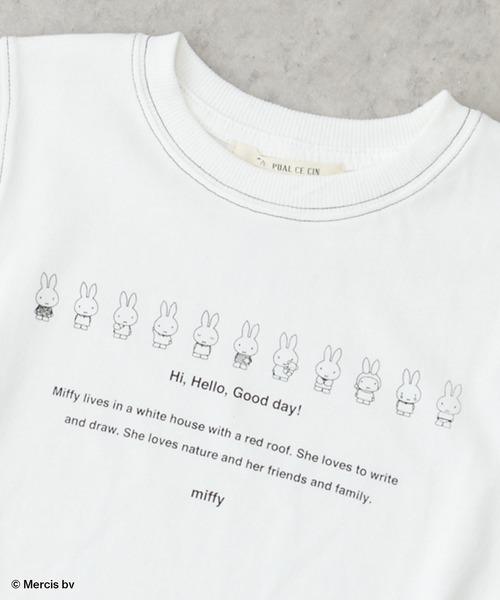 Miffy( ミッフィー)の「【WEB限定・ENFANT】MIFFY/ミッフィープリント kids Tシャツ(Tシャツ/カットソー・キッズ・ホワイト/ブラック・M/L)」の1枚目の写真