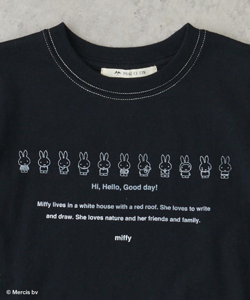 Miffy( ミッフィー)の「【WEB限定・ENFANT】MIFFY/ミッフィープリント kids Tシャツ(Tシャツ/カットソー・キッズ・ホワイト/ブラック・M/L)」の2枚目の写真