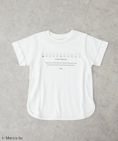 Miffy( ミッフィー)の「【WEB限定・ENFANT】MIFFY/ミッフィープリント kids Tシャツ(Tシャツ/カットソー・キッズ・ホワイト/ブラック・M/L)」の11枚目の写真