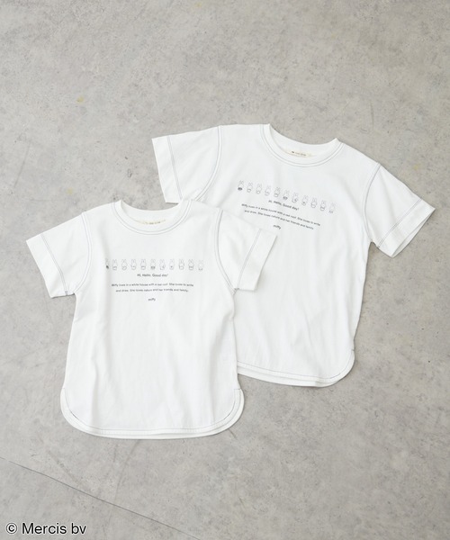 Miffy( ミッフィー)の「【WEB限定・ENFANT】MIFFY/ミッフィープリント kids Tシャツ(Tシャツ/カットソー・キッズ・ホワイト/ブラック・M/L)」の9枚目の写真