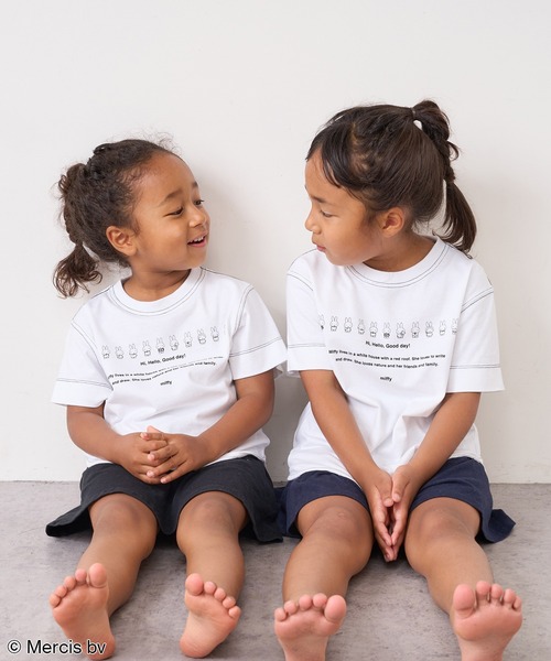 Miffy( ミッフィー)の「【WEB限定・ENFANT】MIFFY/ミッフィープリント kids Tシャツ(Tシャツ/カットソー・キッズ・ホワイト/ブラック・M/L)」の18枚目の写真