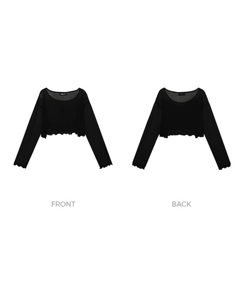 MOMC KITS(エムオーエムシーキッツ)の「『MOMC KITS/エムオーエムシーキッツ』KITS CROP TS/クロップド丈 長袖リネンTシャツ(Tシャツ/カットソー・レディース・ブラック/ピンク/ブルー・FREE)」の22枚目の写真