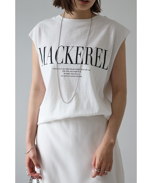 Bonjour Sagan（ボンジュールサガン）の「MACKERELプリントフレンチトップス（Tシャツ/カットソー・レディース・レッド/ブラック/ネイビー・FREE）」の2枚目の写真