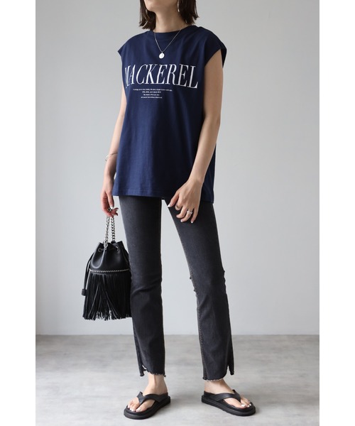 Bonjour Sagan（ボンジュールサガン）の「MACKERELプリントフレンチトップス（Tシャツ/カットソー・レディース・レッド/ブラック/ネイビー・FREE）」の16枚目の写真