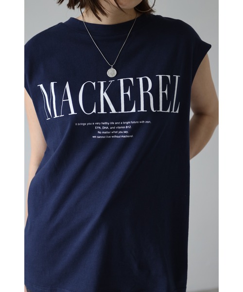 Bonjour Sagan（ボンジュールサガン）の「MACKERELプリントフレンチトップス（Tシャツ/カットソー・レディース・レッド/ブラック/ネイビー・FREE）」の20枚目の写真