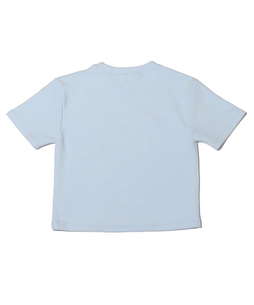 atmos pink（アトモスピンク）の「atmos pink レインボーロゴ ミニTシャツ（Tシャツ/カットソー・レディース・ホワイト/ブラック/サックスブルー・FREE）」の4枚目の写真