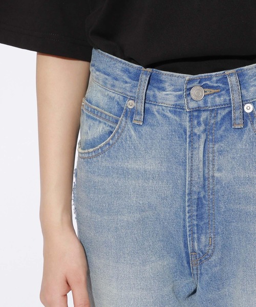 PBLIM(ページボーイリム)の「【PAGEBOYLIM】ダメージデニムパンツ【WEB限定アイテム】(デニムパンツ・レディース・ライトブルー/ブルー・MEDIUM/LARGE)」の12枚目の写真