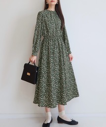 PURIL | 【PURIL】花柄ウェストギャザーフレアワンピース(ワンピース)