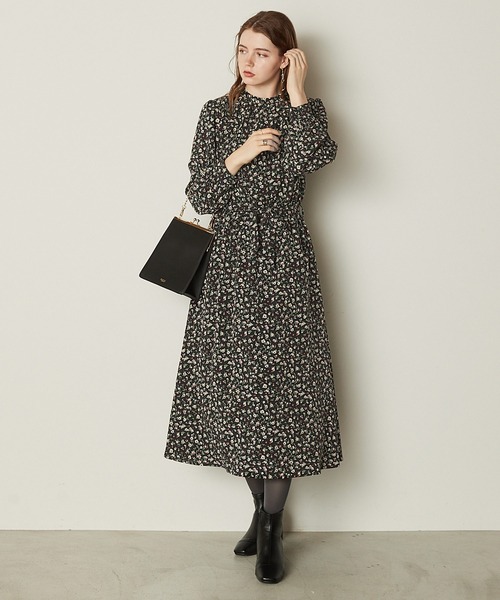 PURIL（ピュリル）の「【PURIL】花柄ウェストギャザーフレアワンピース（ワンピース・レディース・ブラック/イエロー/グリーン・S/M）」の15枚目の写真