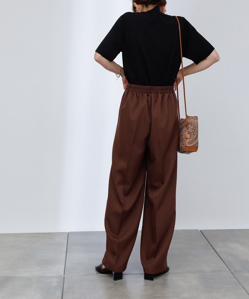 COLONY 2139(コロニートゥーワンスリーナイン)の「【WEB・一部店舗限定】ウールライクタックワイドパンツ(その他パンツ・レディース・ブラック/ブラウン/グレイッシュベージュ・MEDIUM/LARGE)」の11枚目の写真