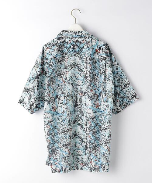 green label relaxing（グリーンレーベルリラクシング）の「＜green label relaxing＞ジャクソンポロック オープンカラー 半袖 シャツ（シャツ/ブラウス・メンズ・ナチュラル/ブラック・X-LARGE/SMALL/MEDIUM/LARGE）」の9枚目の写真