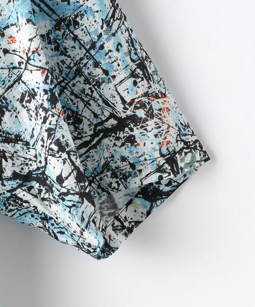 green label relaxing（グリーンレーベルリラクシング）の「＜green label relaxing＞ジャクソンポロック オープンカラー 半袖 シャツ（シャツ/ブラウス・メンズ・ナチュラル/ブラック・X-LARGE/SMALL/MEDIUM/LARGE）」の4枚目の写真