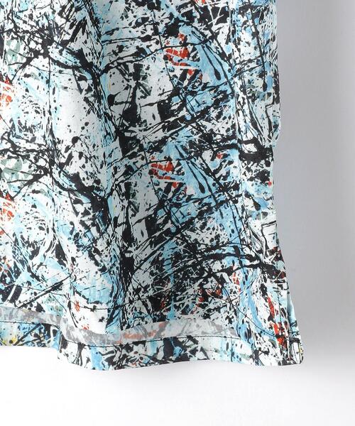 green label relaxing（グリーンレーベルリラクシング）の「＜green label relaxing＞ジャクソンポロック オープンカラー 半袖 シャツ（シャツ/ブラウス・メンズ・ナチュラル/ブラック・X-LARGE/SMALL/MEDIUM/LARGE）」の13枚目の写真