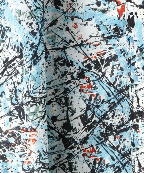 green label relaxing（グリーンレーベルリラクシング）の「＜green label relaxing＞ジャクソンポロック オープンカラー 半袖 シャツ（シャツ/ブラウス・メンズ・ナチュラル/ブラック・X-LARGE/SMALL/MEDIUM/LARGE）」の6枚目の写真