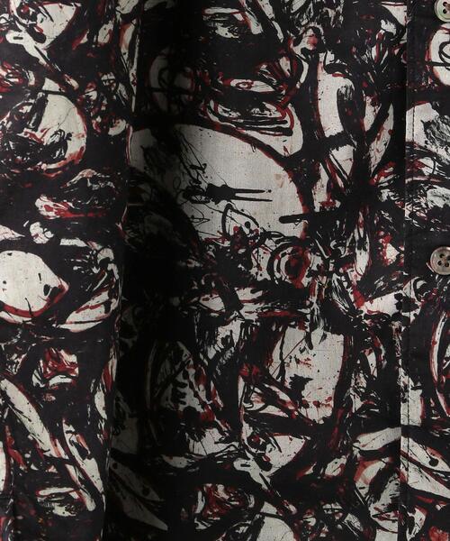 green label relaxing（グリーンレーベルリラクシング）の「＜green label relaxing＞ジャクソンポロック オープンカラー 半袖 シャツ（シャツ/ブラウス・メンズ・ナチュラル/ブラック・X-LARGE/SMALL/MEDIUM/LARGE）」の16枚目の写真