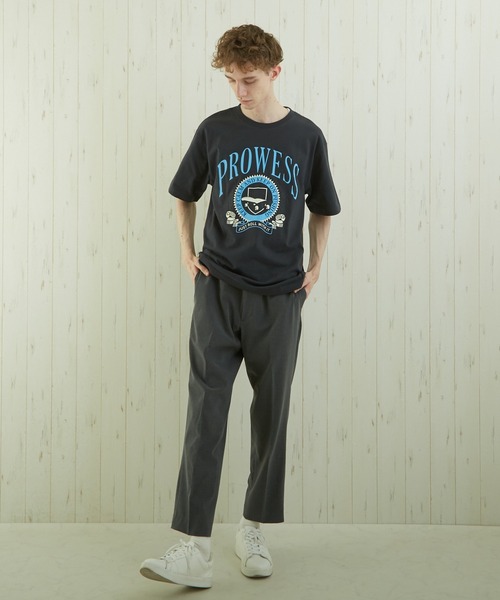 TONE SELECT WEAR(トーンセレクトウェア)の「【TONE BY AS】カレッジプリントTEE(BL)(Tシャツ/カットソー・メンズ・ブルー/スミクロ/杢グレー・MEDIUM/LARGE)」の2枚目の写真