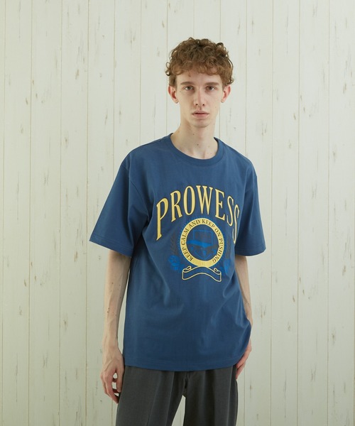 TONE SELECT WEAR(トーンセレクトウェア)の「【TONE BY AS】カレッジプリントTEE(BL)(Tシャツ/カットソー・メンズ・ブルー/スミクロ/杢グレー・MEDIUM/LARGE)」の6枚目の写真