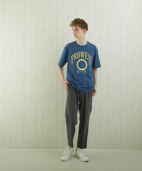 TONE SELECT WEAR(トーンセレクトウェア)の「【TONE BY AS】カレッジプリントTEE(BL)(Tシャツ/カットソー・メンズ・ブルー/スミクロ/杢グレー・MEDIUM/LARGE)」の8枚目の写真