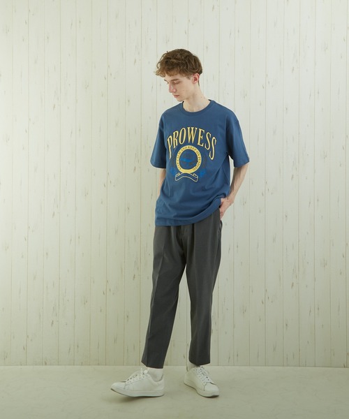 TONE SELECT WEAR(トーンセレクトウェア)の「【TONE BY AS】カレッジプリントTEE(BL)(Tシャツ/カットソー・メンズ・ブルー/スミクロ/杢グレー・MEDIUM/LARGE)」の9枚目の写真