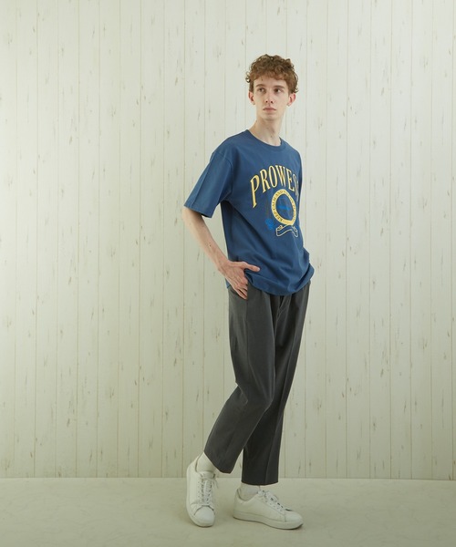 TONE SELECT WEAR(トーンセレクトウェア)の「【TONE BY AS】カレッジプリントTEE(BL)(Tシャツ/カットソー・メンズ・ブルー/スミクロ/杢グレー・MEDIUM/LARGE)」の10枚目の写真
