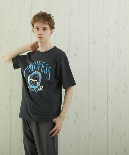 TONE SELECT WEAR(トーンセレクトウェア)の「【TONE BY AS】カレッジプリントTEE(BL)(Tシャツ/カットソー・メンズ・ブルー/スミクロ/杢グレー・MEDIUM/LARGE)」の19枚目の写真