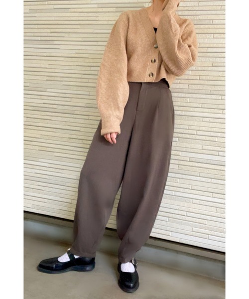 ELLIE ベージュ コクーンパンツ S ELLIE ベージュ コクーン