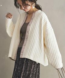 coen | キルトライクスナップボタンカーディガン(カーディガン/ボレロ)