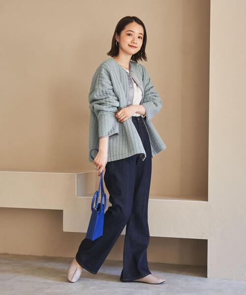 coen（コーエン）の「キルトライクスナップボタンカーディガン（カーディガン/ボレロ・レディース・ブラック/グレー/オフホワイト・MEDIUM/LARGE）」の15枚目の写真